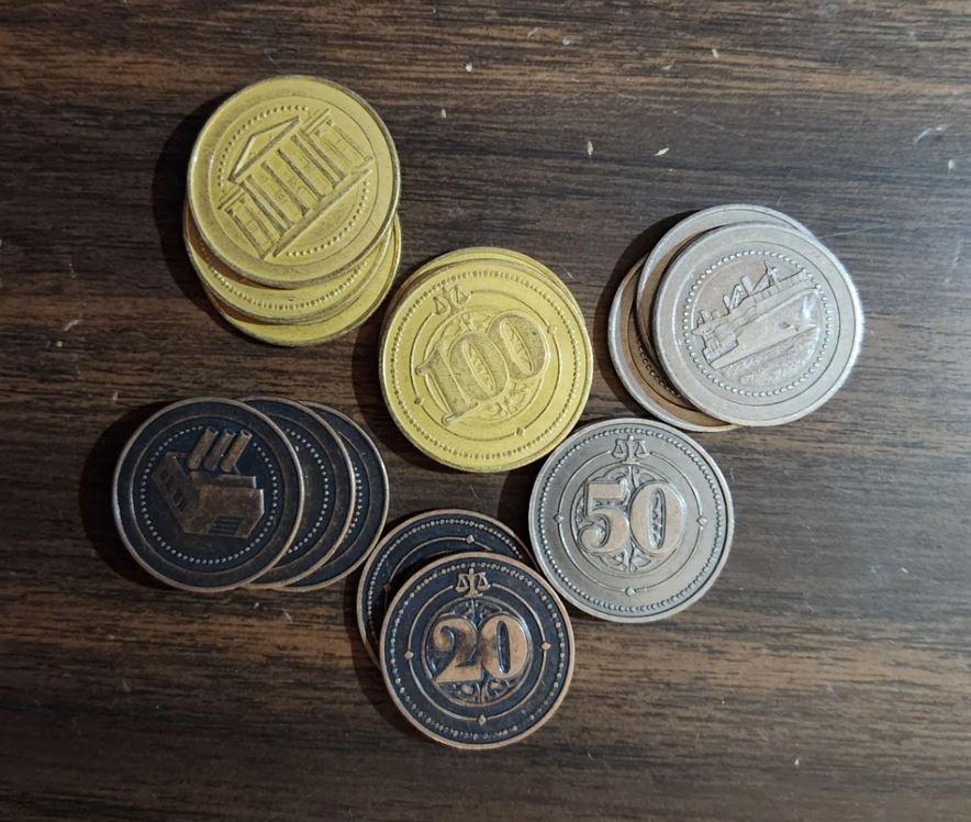 Monedas metálicas de lujo estilo industrial (30 piezas)