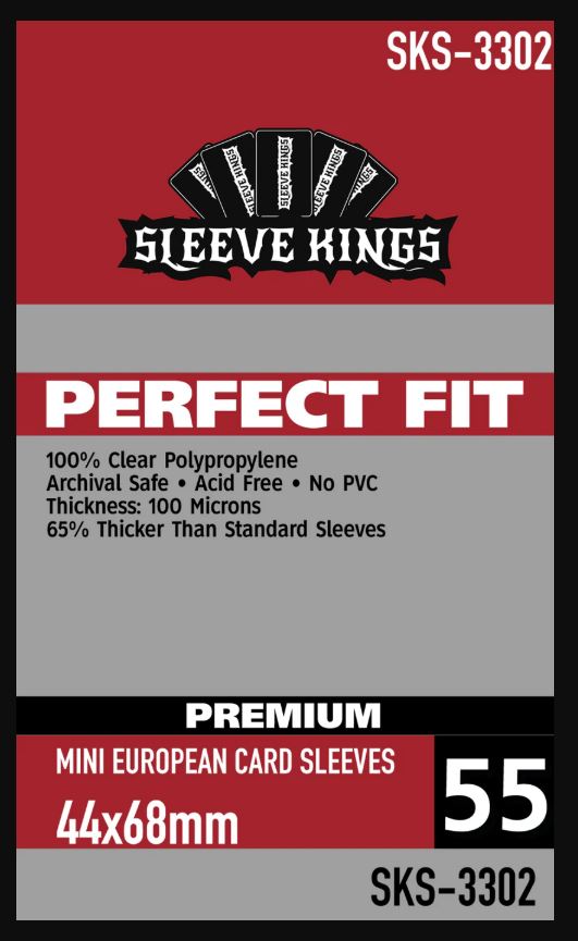Protectores Perfect Fit 44x68 mm Sleeve Kings Calibre 100 (55 Pzs)