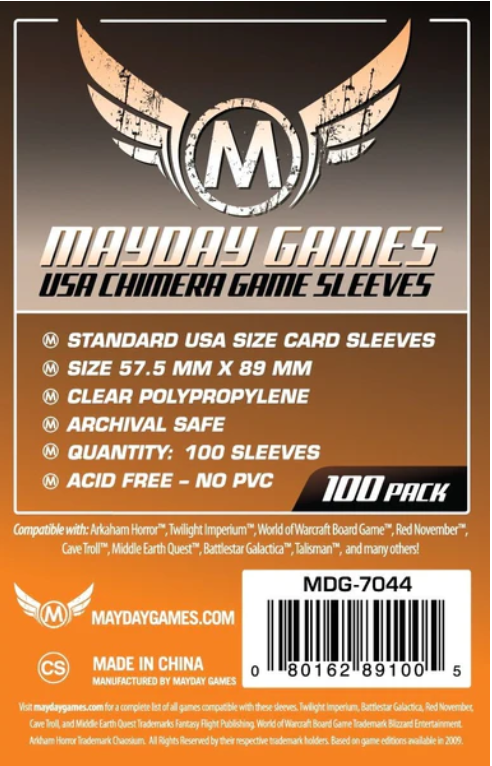 57.5x89 mm (100 Protectores) Mayday Calibre 40