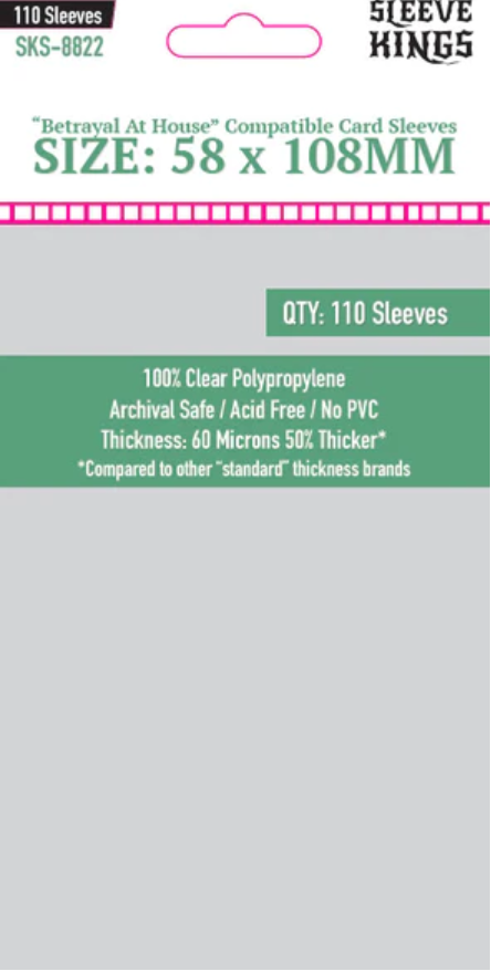 Protectores 58x108 mm Sleeve Kings Calibre 60 (110 Pzs)