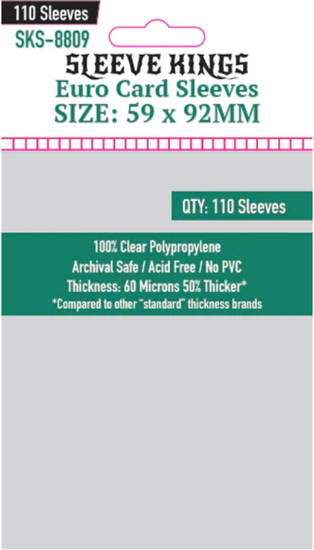 Protectores 59x92 mm Sleeve Kings Calibre 60 (110 Pzs)
