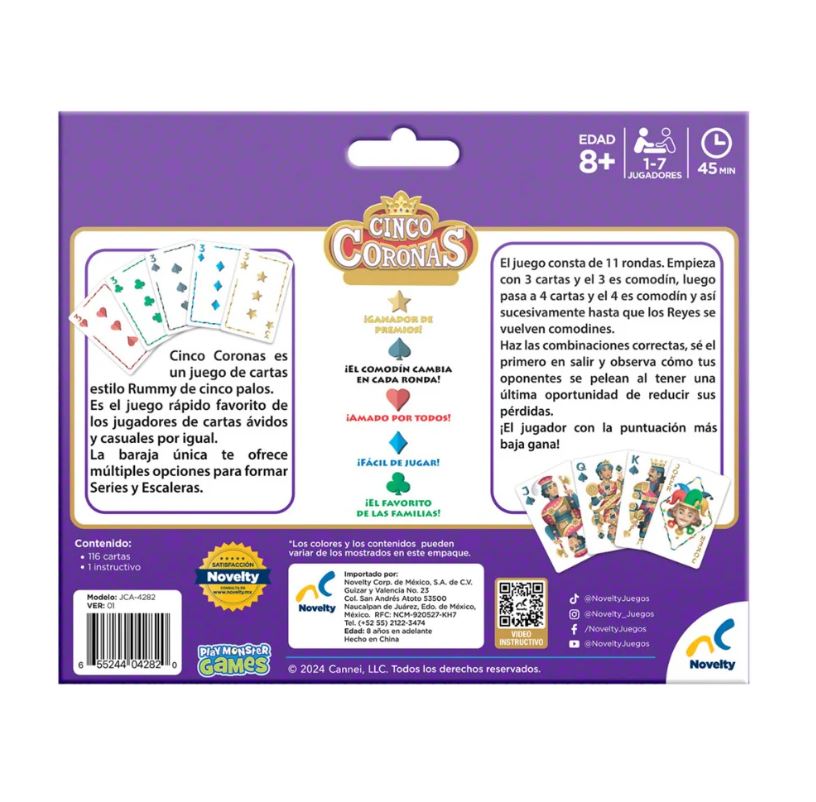 Juego de Cartas 5 Coronas (Five Crowns) – Edición en Español