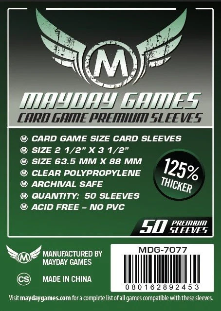 63.5x88 mm (50 Protectores) Mayday Calibre 90