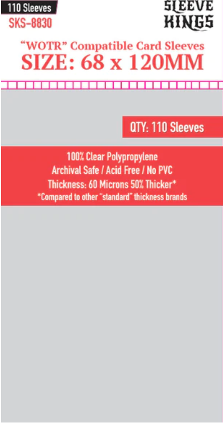 Protectores 68x120 mm Sleeve Kings Calibre 60 (110 Pzs)