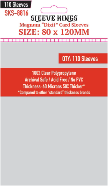 Protectores 80x120 mm Sleeve Kings Calibre 60 (110 Pzs)