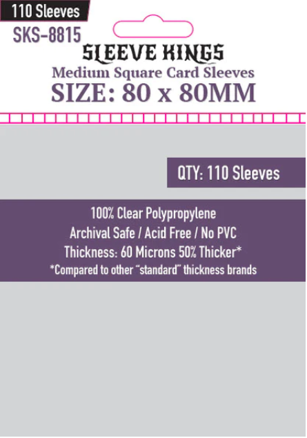 Protectores 80x80 mm Sleeve Kings Calibre 60 (110 Pzs)