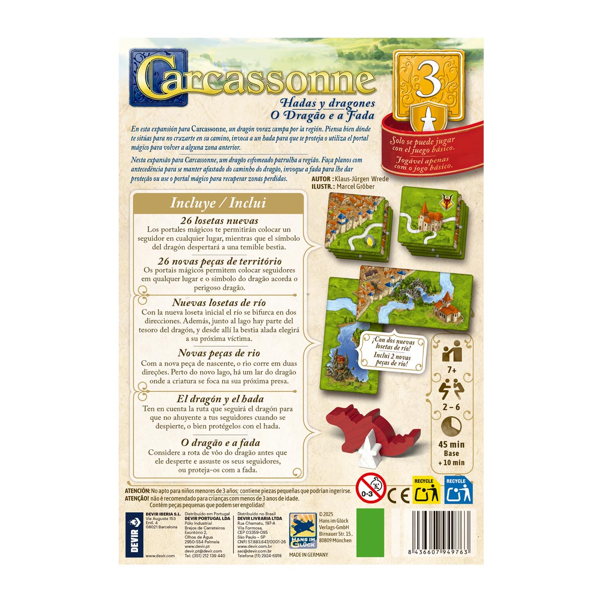 Carcassonne: Hadas y Dragones (Expansión 3)