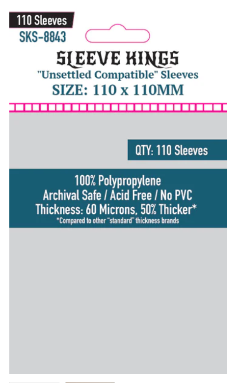 Protectores 110x110 mm Sleeve Kings Calibre 60 (110 Pzs)