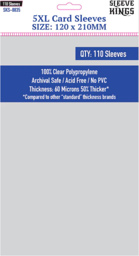 Protectores 120x210 mm Sleeve Kings Calibre 60 (110 Pzs)