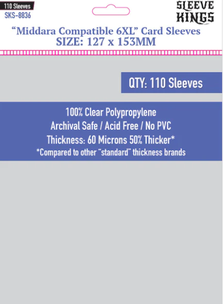 Protectores 127x153 mm Sleeve Kings Calibre 60 (110 Pzs)