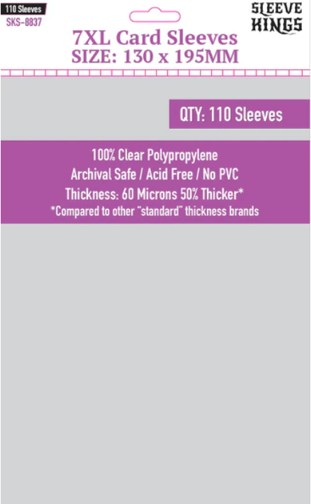 Protectores 130x195 mm Sleeve Kings Calibre 60 (110 Pzs)