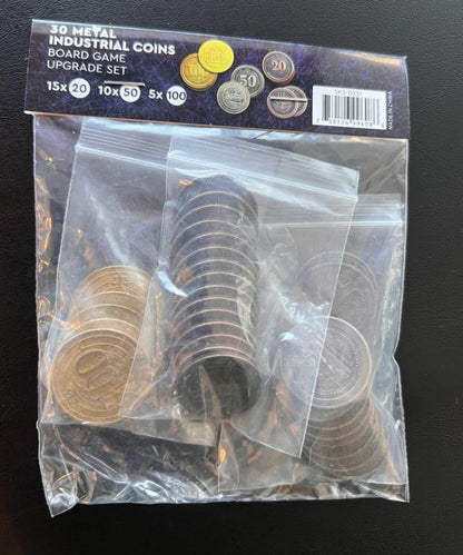 Monedas metálicas de lujo estilo industrial (30 piezas)