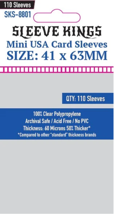 Protectores 41x63 mm Sleeve Kings Calibre 60 (110 Pzs)