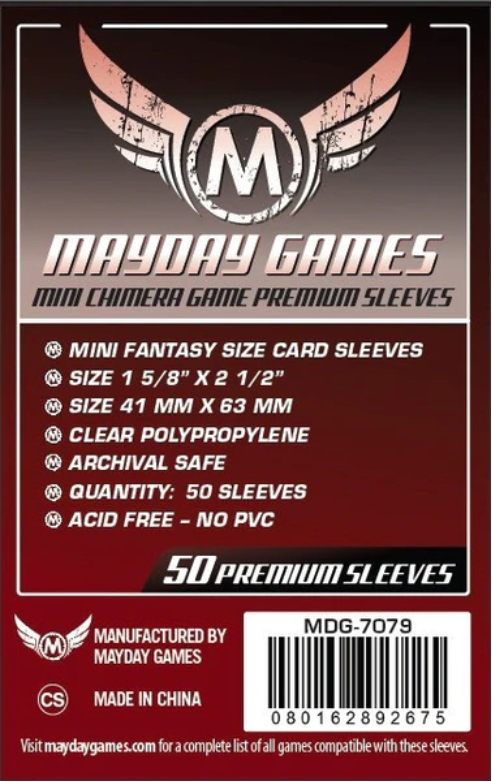 Protectores 43x65 mm Mayday Calibre 90 Premium (50 Pzs)