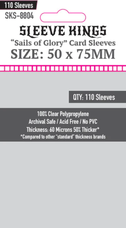 Protectores 50x75 mm Sleeve Kings Calibre 60 (110 Pzs)