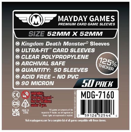 Protectores 52x52 mm Mayday Calibre 90 Premium (50 Pzs)
