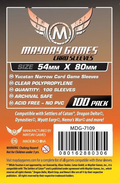 54x80 mm (100 Protectores) Mayday Calibre 40