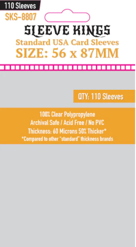 Protectores 56x87 mm Sleeve Kings Calibre 60 (110 Pzs)