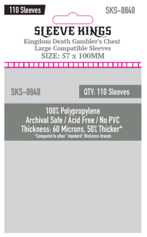 Protectores 57x100 mm Sleeve Kings Calibre 60 (110 Pzs)