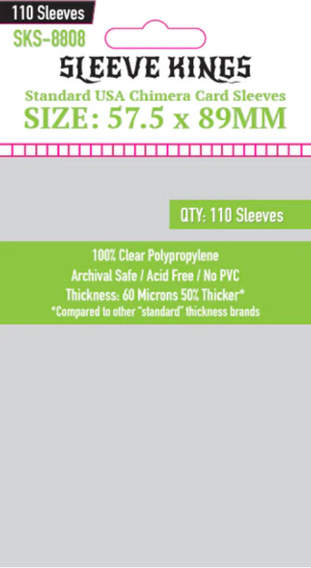 Protectores 57.5x89 mm Sleeve Kings Calibre 60 (110 Pzs)