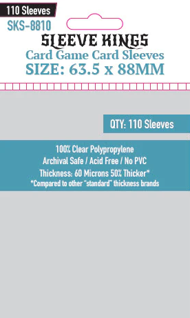 Protectores 63.5x88 mm Sleeve Kings Calibre 60 (110 Pzs)