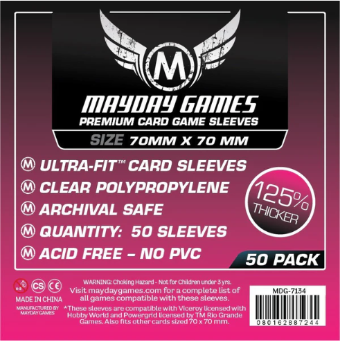 70x70 mm (50 Protectores) Mayday Calibre 90