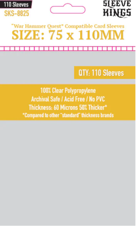 Protectores 75x110 mm Sleeve Kings Calibre 60 (110 Pzs)