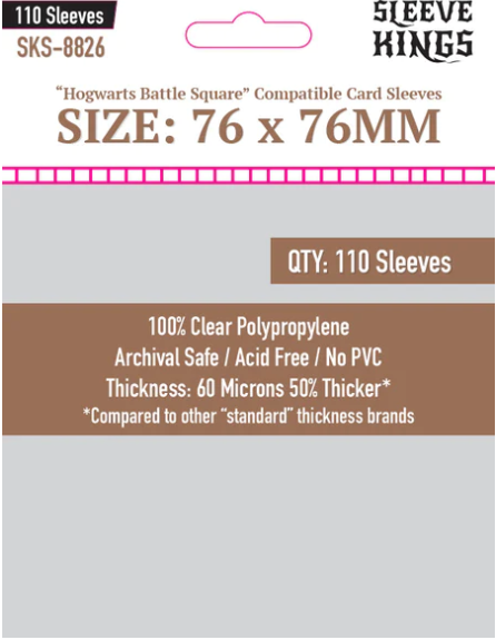 Protectores 76x76 mm Sleeve Kings Calibre 60 (110 Pzs)