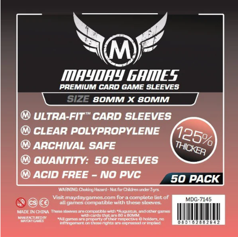 Protectores 80x80 mm Mayday Calibre 90 Premium (50 Pzs)