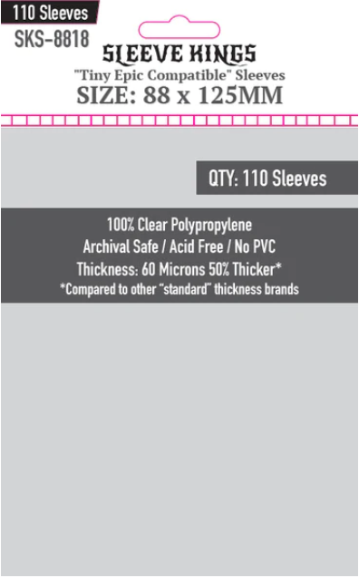 Protectores 88x125 mm Sleeve Kings Calibre 60 (110 Pzs)