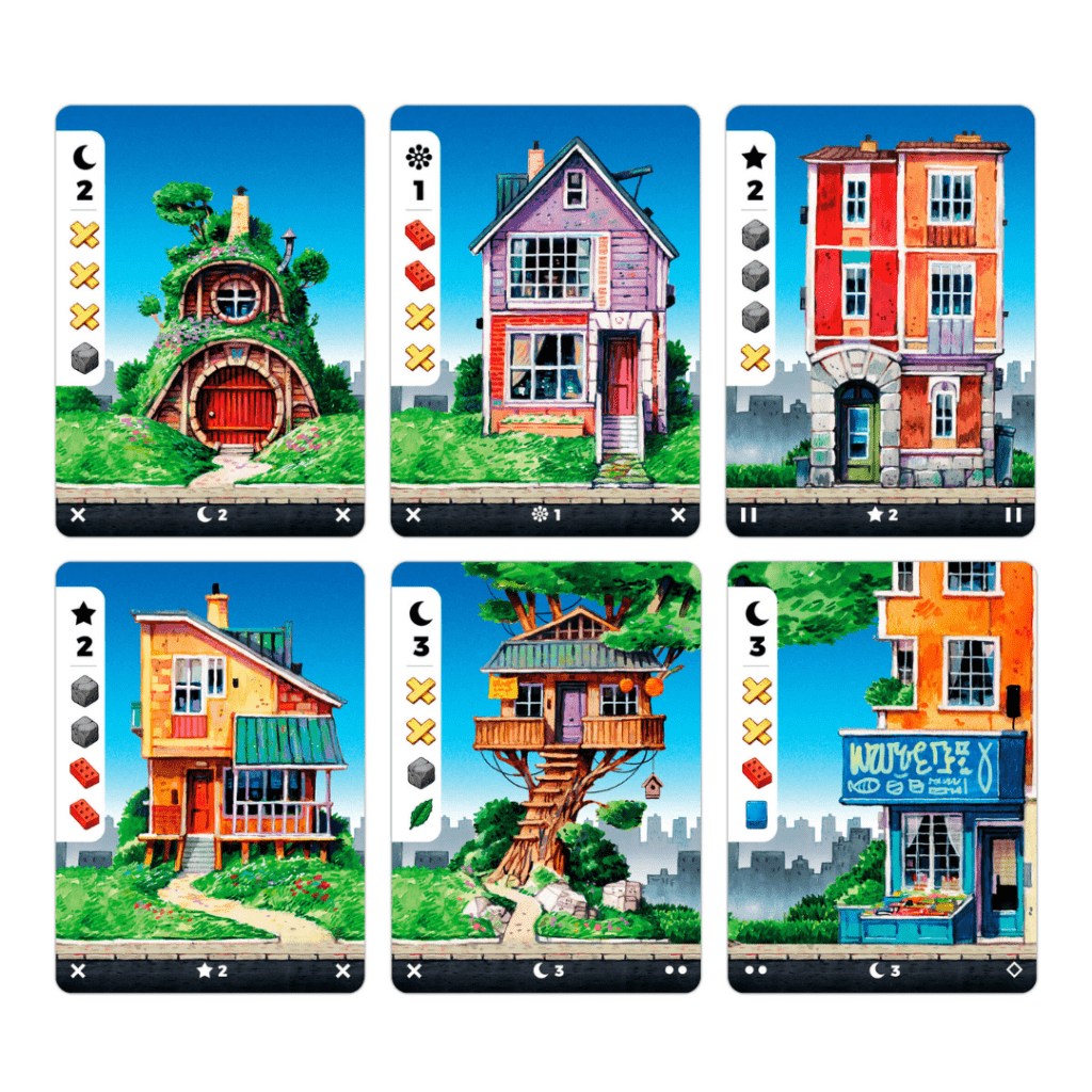 Barrio Juego de cartas y construcción