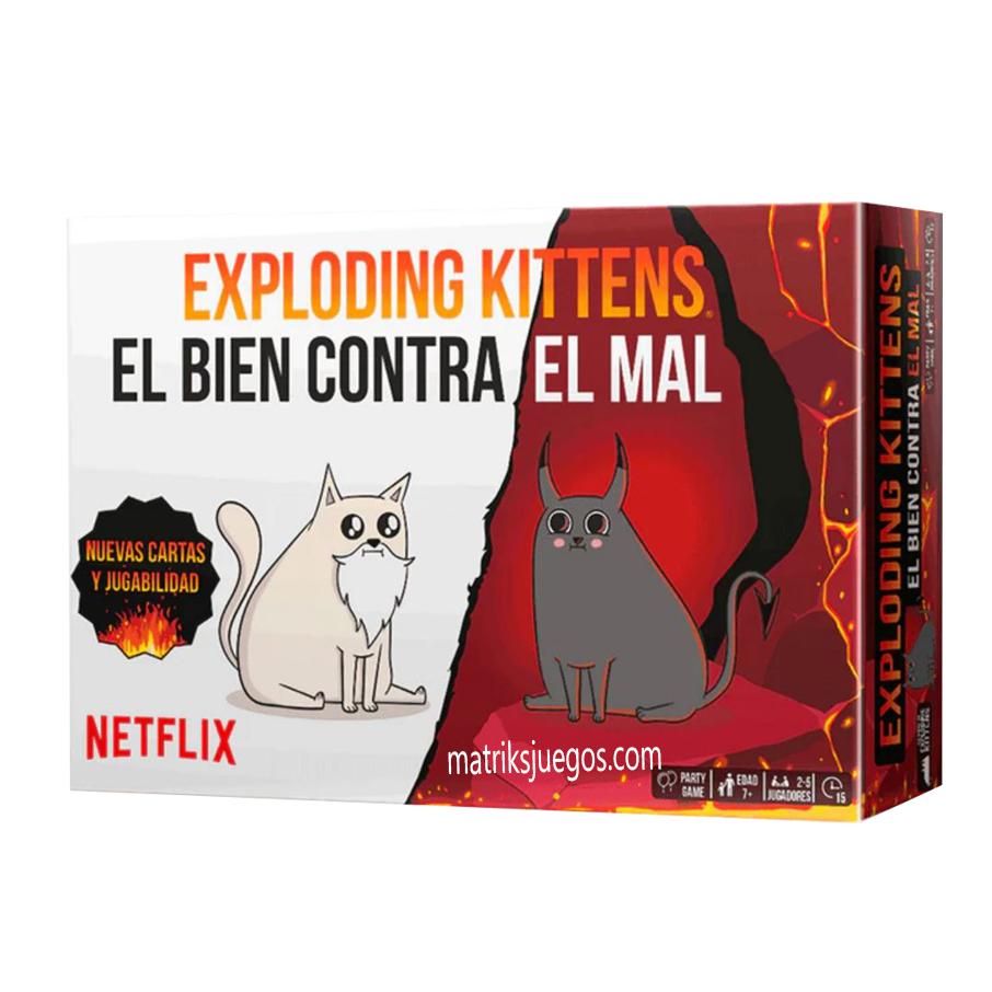 Exploding Kittens: El Bien Contra El Mal (Base/Expansión) - Español