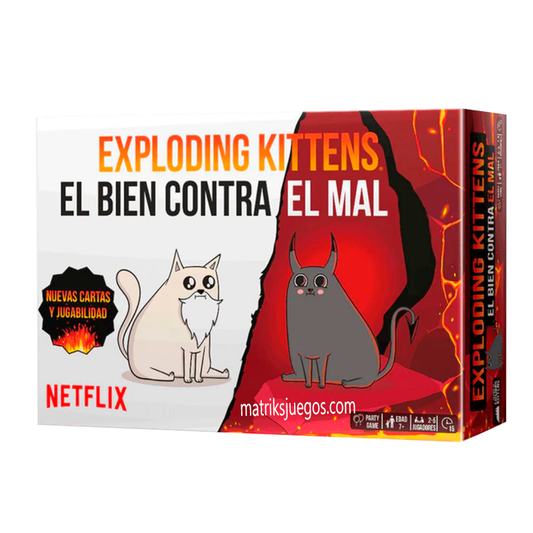 Exploding Kittens: El Bien Contra El Mal (Base/Expansión) - Español