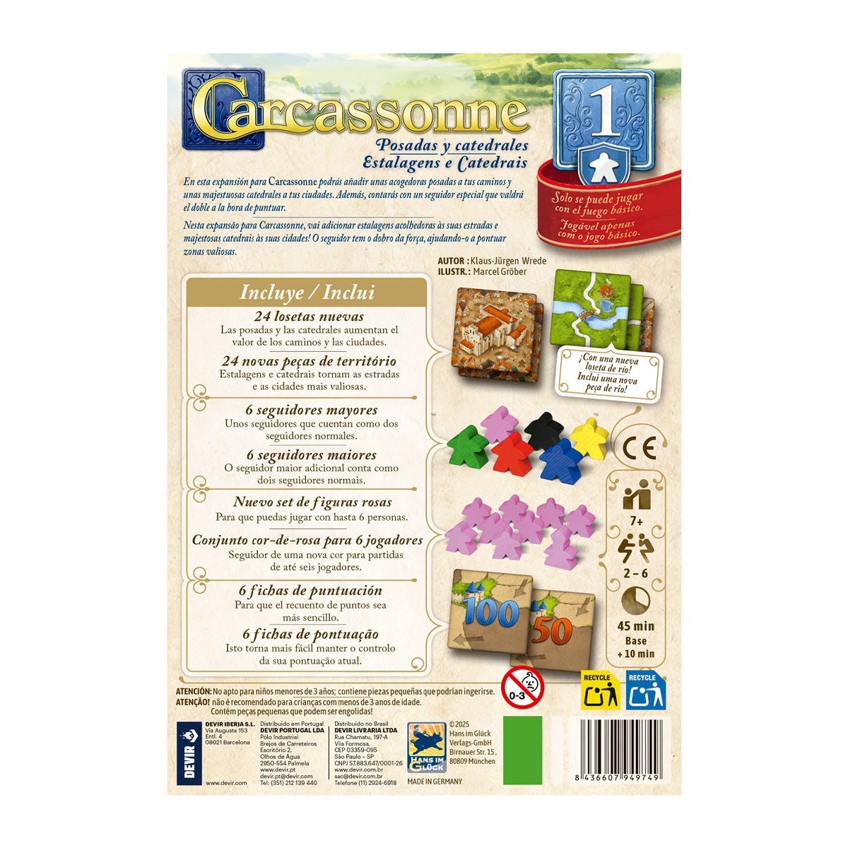 Carcassonne: Posadas y Catedrales (Expansión 1)