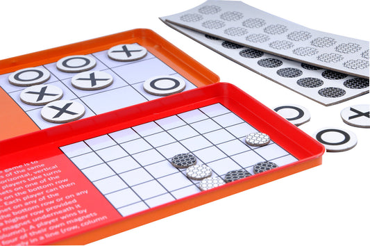 Juego Magnético 2 en 1 4 en Raya y 3 en Raya de Viaje (Español)
